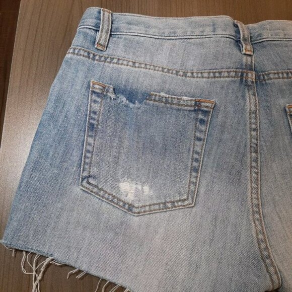 Iro Cutoff Denim Shorts Womens Size 27 Blue Distressed Nalyn Boyfriend Jean - Picture 8 of 13